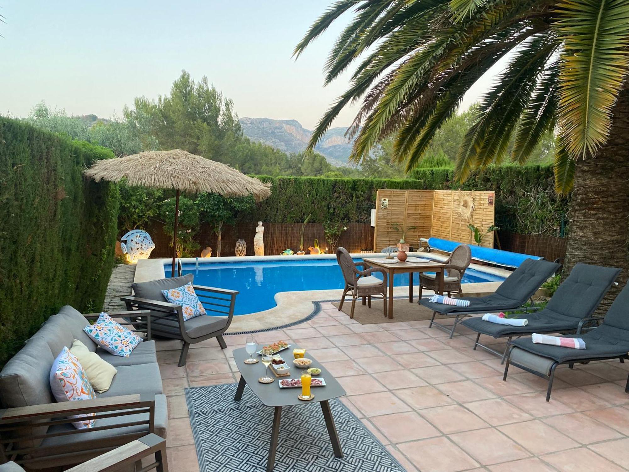 Maison Cosy Au Pied Du Golf Avec Piscine Privee Muntanya la Sella Kültér fotó